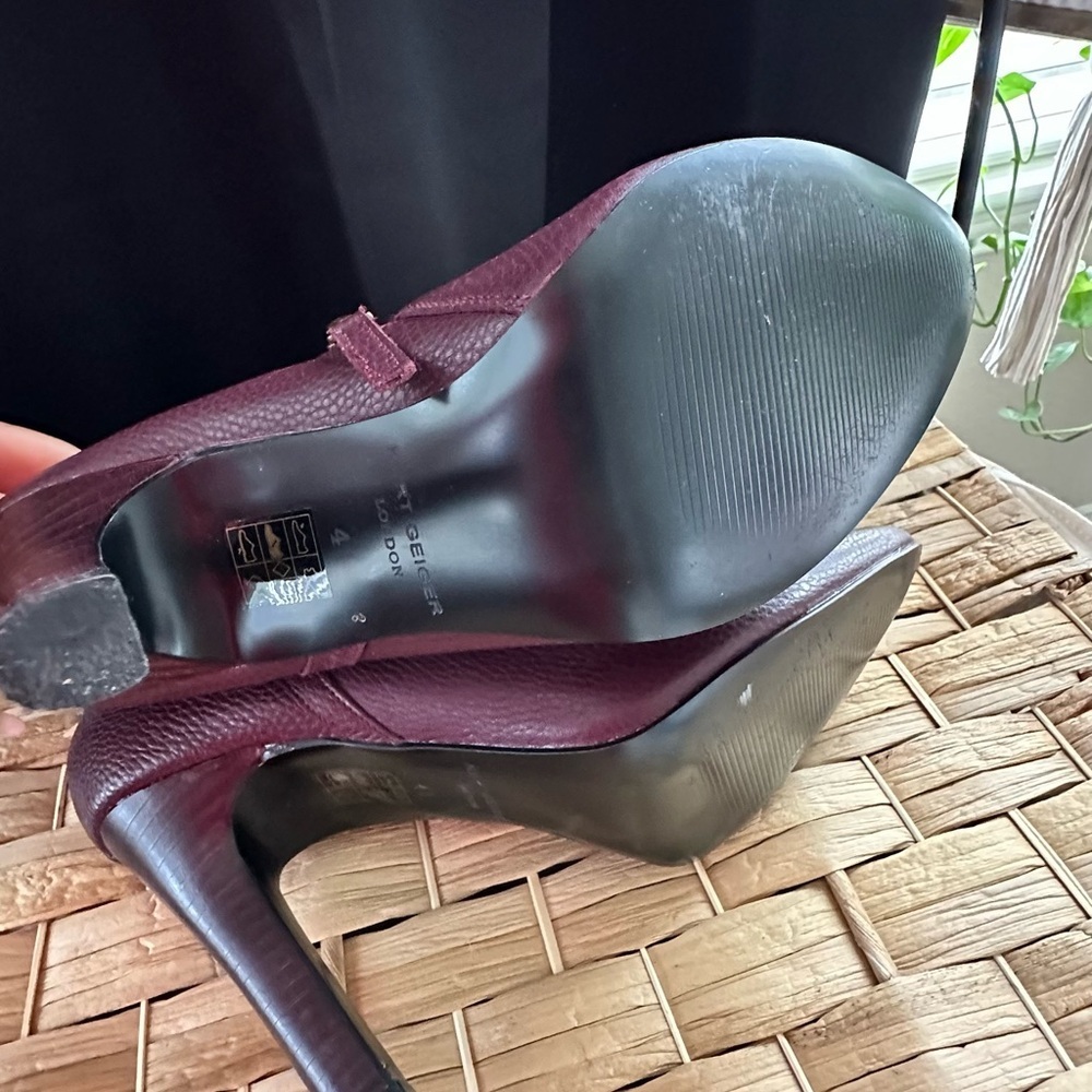 Sam Edelman Over the Knee Burgundy soft leather Boots - Picture 3 of 3